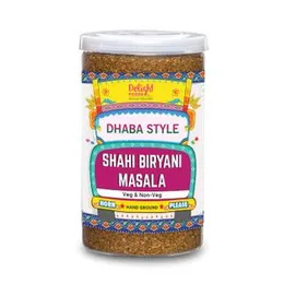 Delight Foods Dhaba Style Shahi Biryani/ Pulav Masala - Veg & Non-Veg - Hand Ground - (100g) | Reusable Pet can | with Pre Mixed Garam Masala FROM