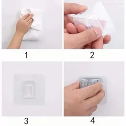 Heavy Duty Kitchen Hooks Broom Tool Mop Holder Wall Mounted Mop and Broom Holder Bathroom Organizer Mop HangerMop Holder Broom Holder Self-Adhesive Wa