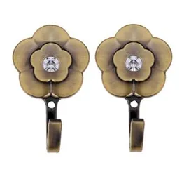 UNIQUELLA Pack of 4 Vintage Bronze Finish Tiebacks Tassel Curtain Hold Backs, Wall Mounted Decorative Drapes Tie Back Holders Cloth Hanger Vintage Dra