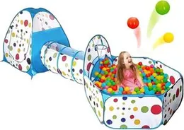 Popop Tunnel Tent|Baby Crawling Tunnel Tent Ocean Ball 3 Piece Indoor Outdoor Kids Toys Ocean Ball Pool Pop-Up Pool Tunnel Teepee Children's Play Tunn