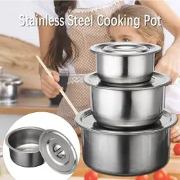 3pcs Stainless Steel Stock Pot Set