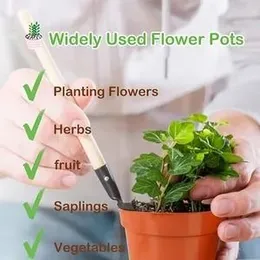 10cm Nursery Pots Flower Pots -10 mud colour Plastic Plant Pots.