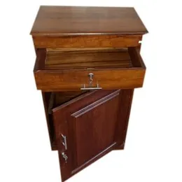 Single Teak Long Drawer Cupboard - Brown