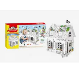 Kids Cardboard House Coloring House (0551)
