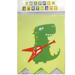 Dinosaur Cardboard Party Gala Bunting Letter Banner Happy Birthday Dinosaur Banner Animal Jungle