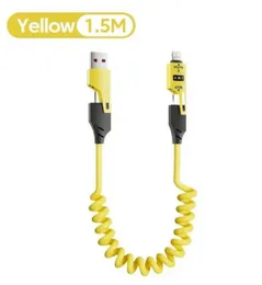 4 in 1 65W Fast Charging Cable Multi-Port USB Type-C Data Cable for iPhone, Mi, Samsung – Lightning, Micro, and Type-C Connectors