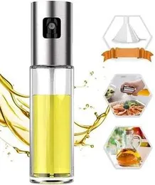Oil bottle [Stainless Steel 100ML Oil Sprayer for Cooking Series] Cooking Salad Grilling Roasting Air Fryer Kitchen - Clear Mister Dispenser BBQ Refil
