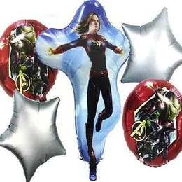 5 Pcs Foil Balloons Avengers Birthday Party Decorations