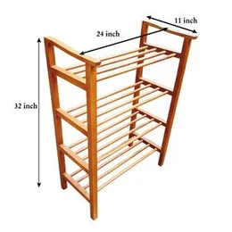 4- Layer Multipurpose Wooden Shoe Racks for Home And Office