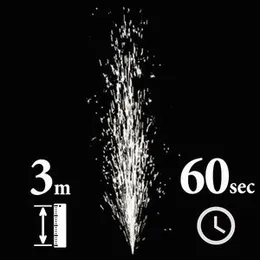 3 Meter 30 Seconds Safe Silver Fountain - Gold Spark Pary Deco Indoor Use - Pure Smokeless & Smelifree 3m 30s
