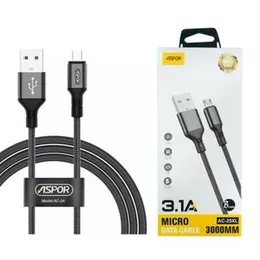 Aspor AC-25XL USB to Micro Cable 3m