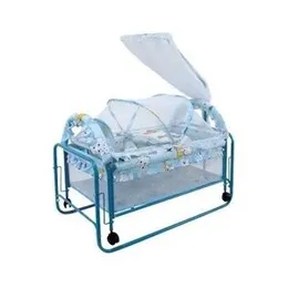Steel Baby Rocking Cradle |Baby Cot 206 |KU6950|  High Quality  Upto 20Kg   Blue/pink Available  BabyLand Product  Swing Function