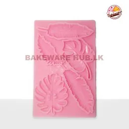 Tropical Leaf Silicone Mould – A-69 | 5-Leaf Fondant Tray | Flexible & Reusable