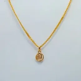 Gold Plated 2mm Bismarck Chain With Round and Heart Pendant With White Stone For Women.