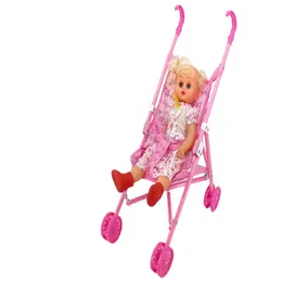 Doll with Stroller Toy Set Perfect for Kids’ Imaginative Play, Interactive Pretend Play Toy, Lightweight Easy to Push Ideal Gift for Children