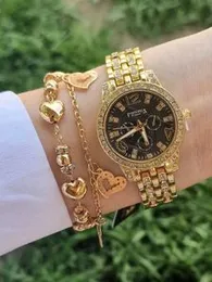 Geneva Ladies Watch - Luxury Fashion Quartz Watch with Crystal Accents - Available in Rose Gold, Gold, Silver