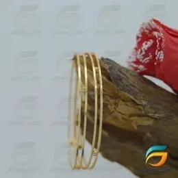 Gold plated Two line Charm Bangle Stylish Rich Look Guaranteed With Stone For Women,.