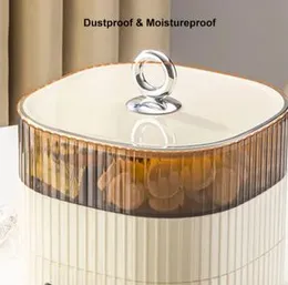 3 Tiered Beige Divided Serving Tray with Lid