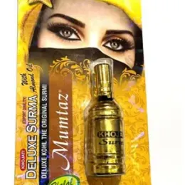 Deluxe Surma Kohl Mumtaz Gold Series – Natural Kajal with Almond Oil for Dark, Lustrous Eyes | Eye liner eye makeup 100% Natural halal- Vidushani
