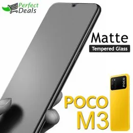 Poco M3 Stylish Full Cover Matte Texture MTB tempered Glass Protector POCOM3 Frosted Glass for Xiaomi Mi Poco M3