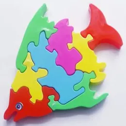 Plastic Puzzle for Kids and Preschool Children, PLastic Animal Puzzle Fish
