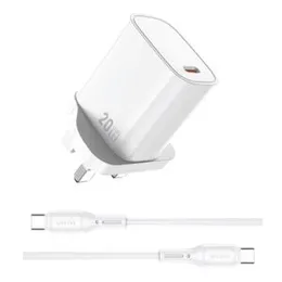 Wiwu WI-G007 Essen Charger 20w With Type-C To Type-C Cable – White