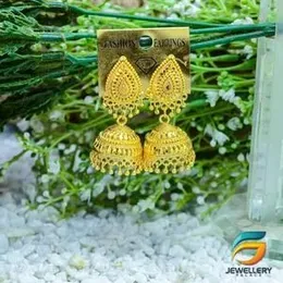 Gold Plated Jimikki Earring Gold Tone Tassel Dangle Bridal Earring  Jhumka Jhumki Earring for Women.