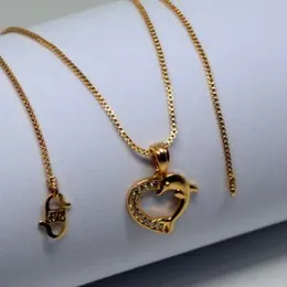 Gold Plated Chain With Heart shape Design Pendant For Women