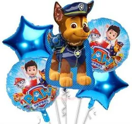 5 Pcs Foil paw patrol Balloons Police Dog Birthday Party Decoratings