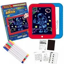 Magic Pad Light Up 3D Light Up Drawing Board Doodle Magic Glow Pad for Kids/Toddlers Boys and Girls