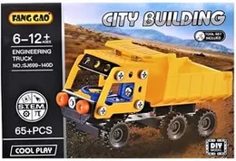 65+ Pcs City Building Engineering Truck - DIY Model Building Blocks Construction Truck Set with Tools
