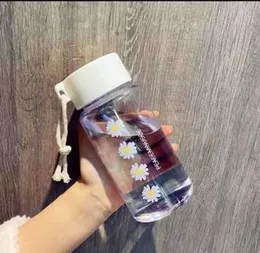 500ml Small Daisy Transparent Plastic Water Bottles Water Bottle Portable Travel Encounter