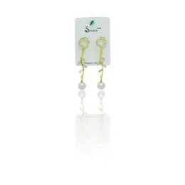 Traditional White Pearl Earrings For Women.