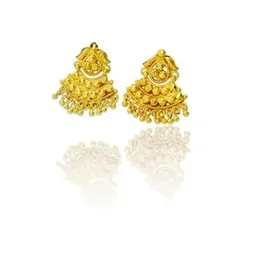 Gold Plated Beautiful Medium Size Praveana Earrings for women.