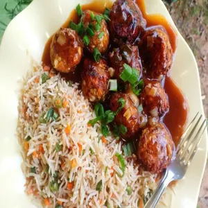 Fried Rice + Manchurian Gravy