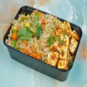 Brown Rice with Smoked Paneer