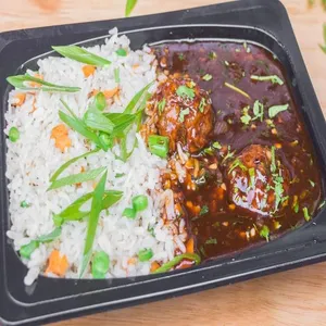 Manchurian with Plain Rice
