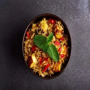 Mushroom Paneer Biryani