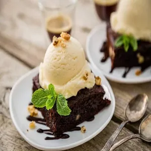 Brownie with Ice Cream