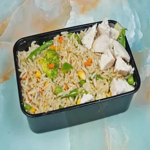Brown Rice with Steamed Chicken