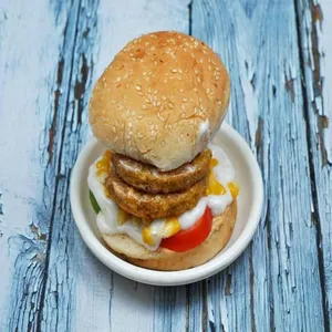 Double Aloo tikki burger