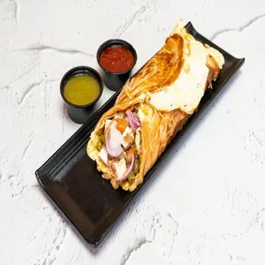 Paneer Roll with Egg Roll