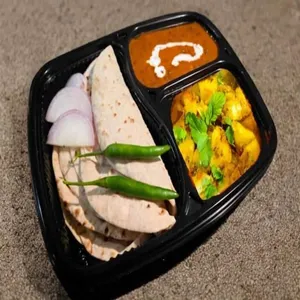 Jeera Aloo with Dal Makhani and 5 Ghar ki Tawa Roti