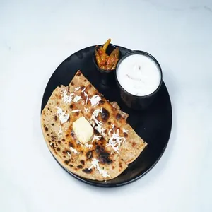 Mooli Paratha with Butter and Dahi