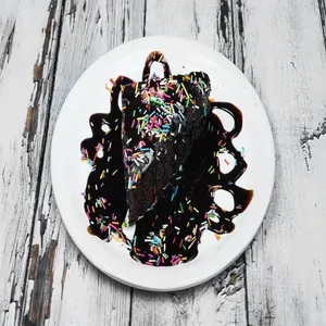 Brownie with Hot Chocolate