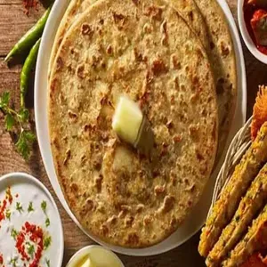 Aloo Paratha with Butter