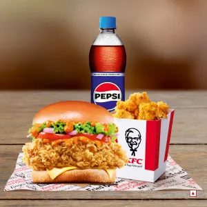 Zinger Pro Burger & Popcorn Meal