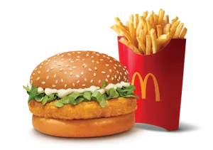 McChicken Burger + Fries (L)