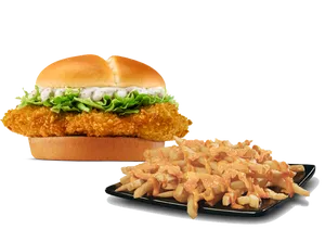Mc Crispy Chicken Burger + Classic Cheese Fries