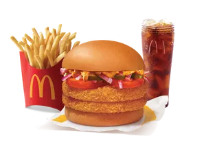 Mexican McAloo Tikki Double Patty Burger Combo